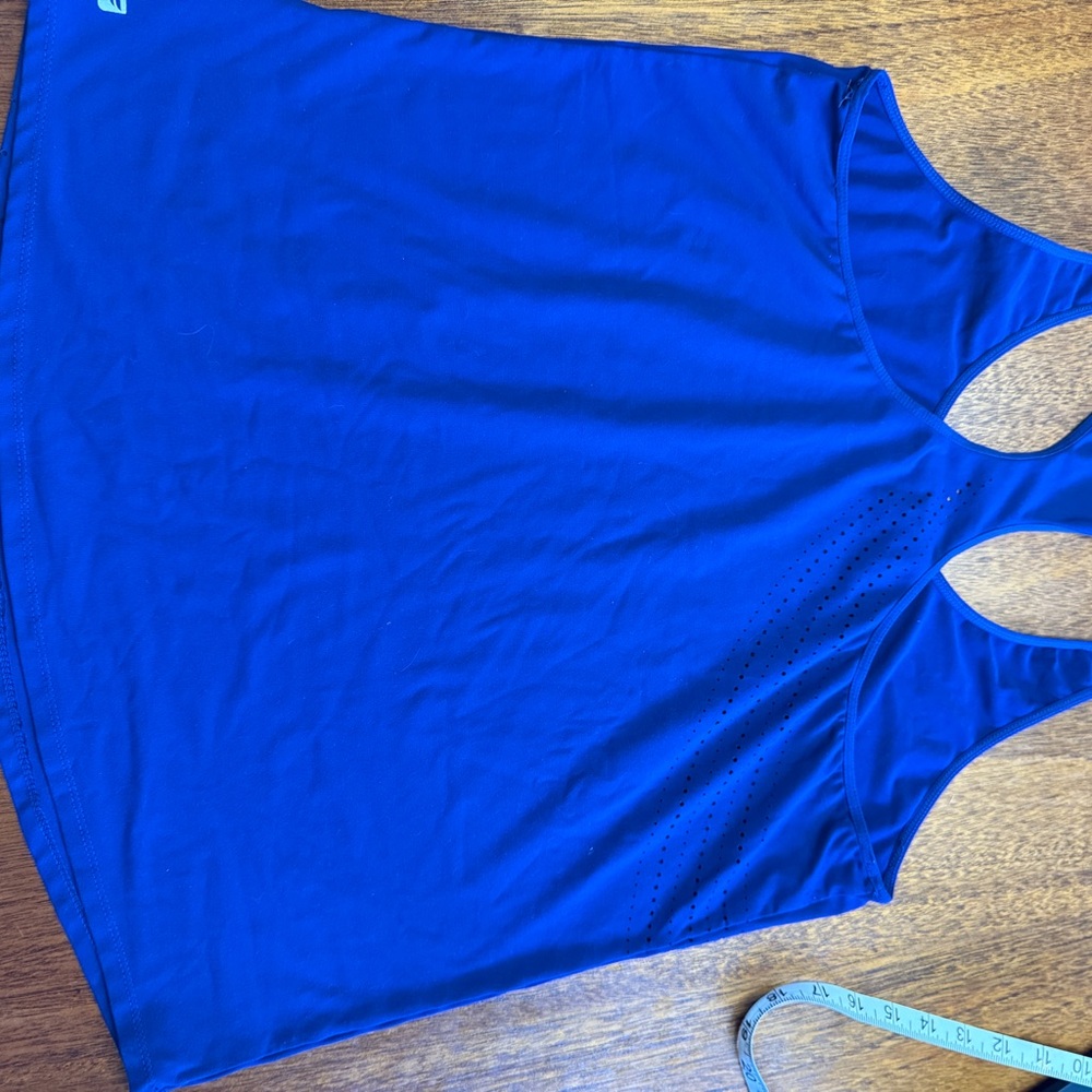 Fabletics Blue Racerback Tank Top - Picture 2 of 3